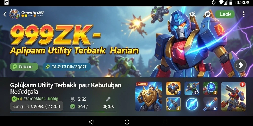 Tampilan utama 999ZK menampilkan antarmuka pengguna yang ramah dan fungsional.