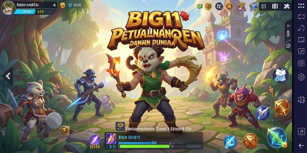 Tampilan gameplay BIG11 yang penuh aksi dan strategi RPG.