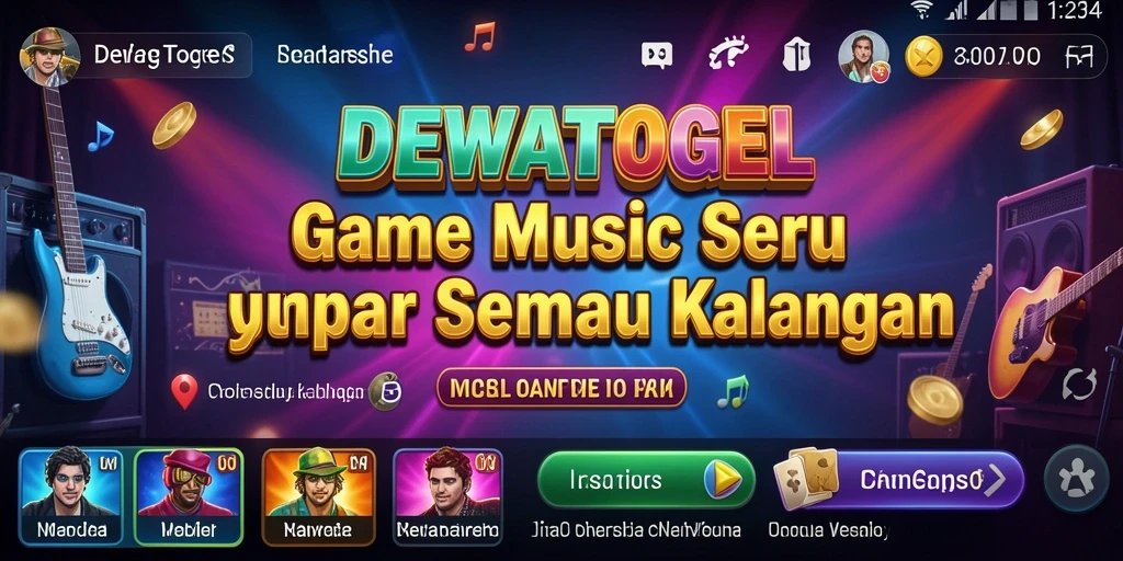Gameplay seru DEWATOGEL yang mengajak pemain bernyanyi dan bermain.