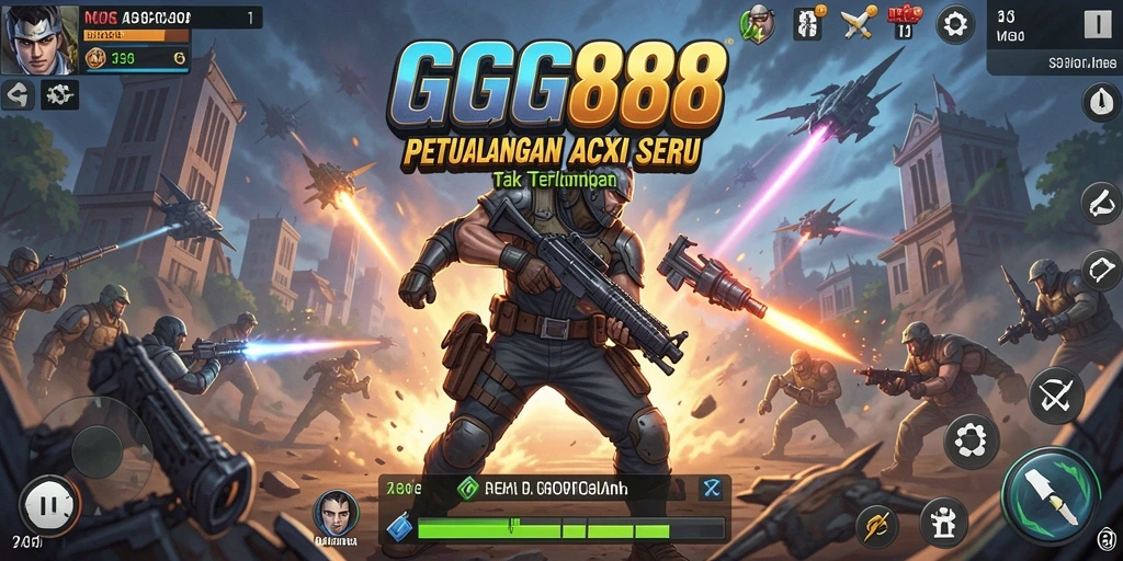 Tangkapan layar GGG888 menampilkan aksi pertempuran yang seru.