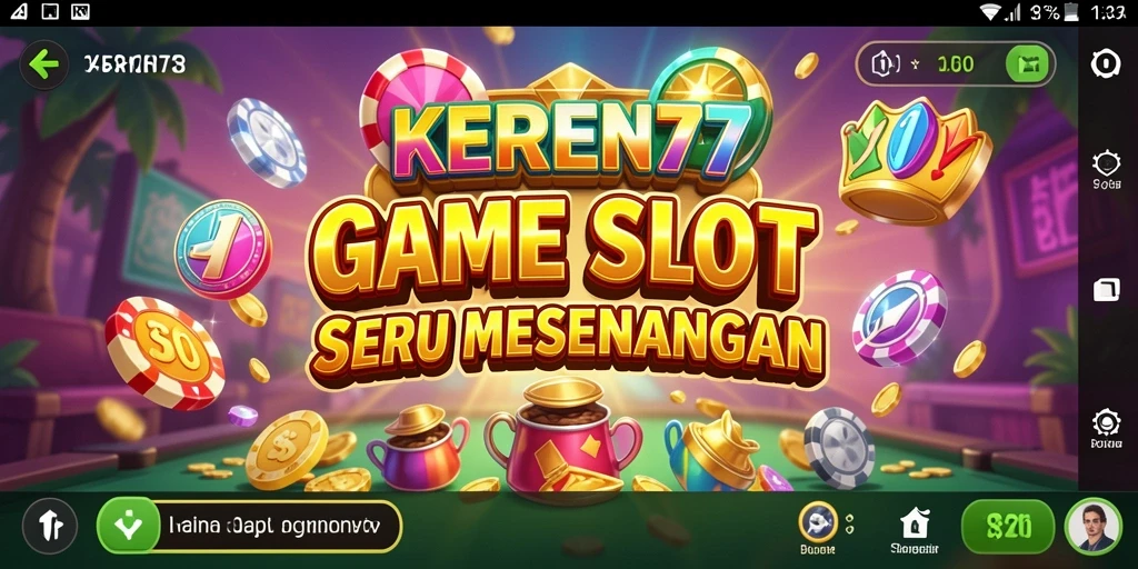 Screenshot gameplay KEREN77 menunjukkan putaran Slot yang menarik.
