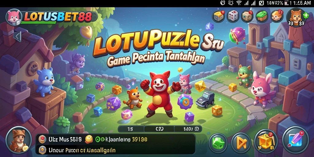 Screenshot LOTUSBET88 menampilkan gameplay puzzle yang menarik dan menantang.