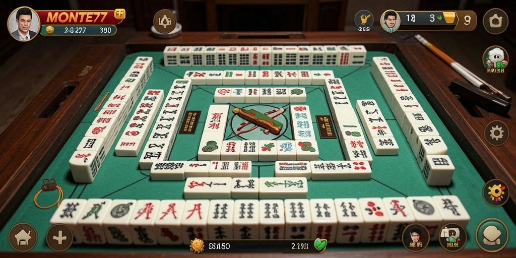 Tampilan gameplay seru dan menantang di MONTE77.
