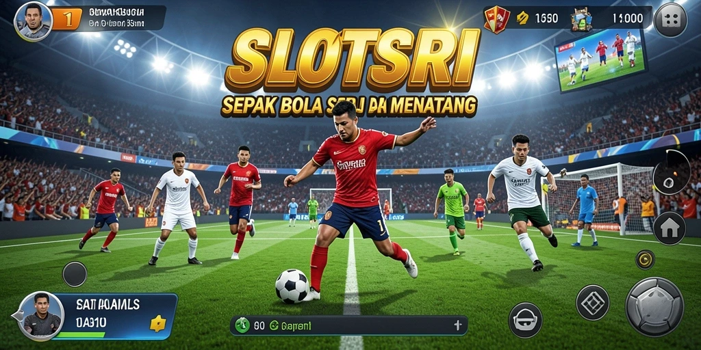 Tampilan permainan menarik dalam SLOTSRI yang menghadirkan suasana sepak bola nyata.